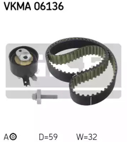 VKMA 06136 SKF Комплект ГРМ (ремінь + ролик)1